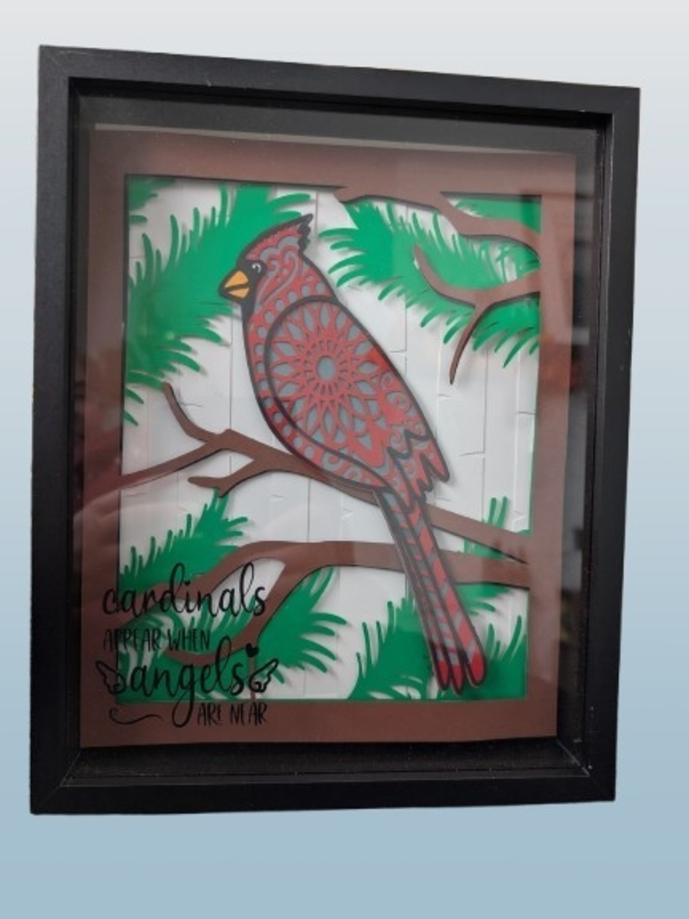 Decorative Red Cardinal Bird Wall Art by
